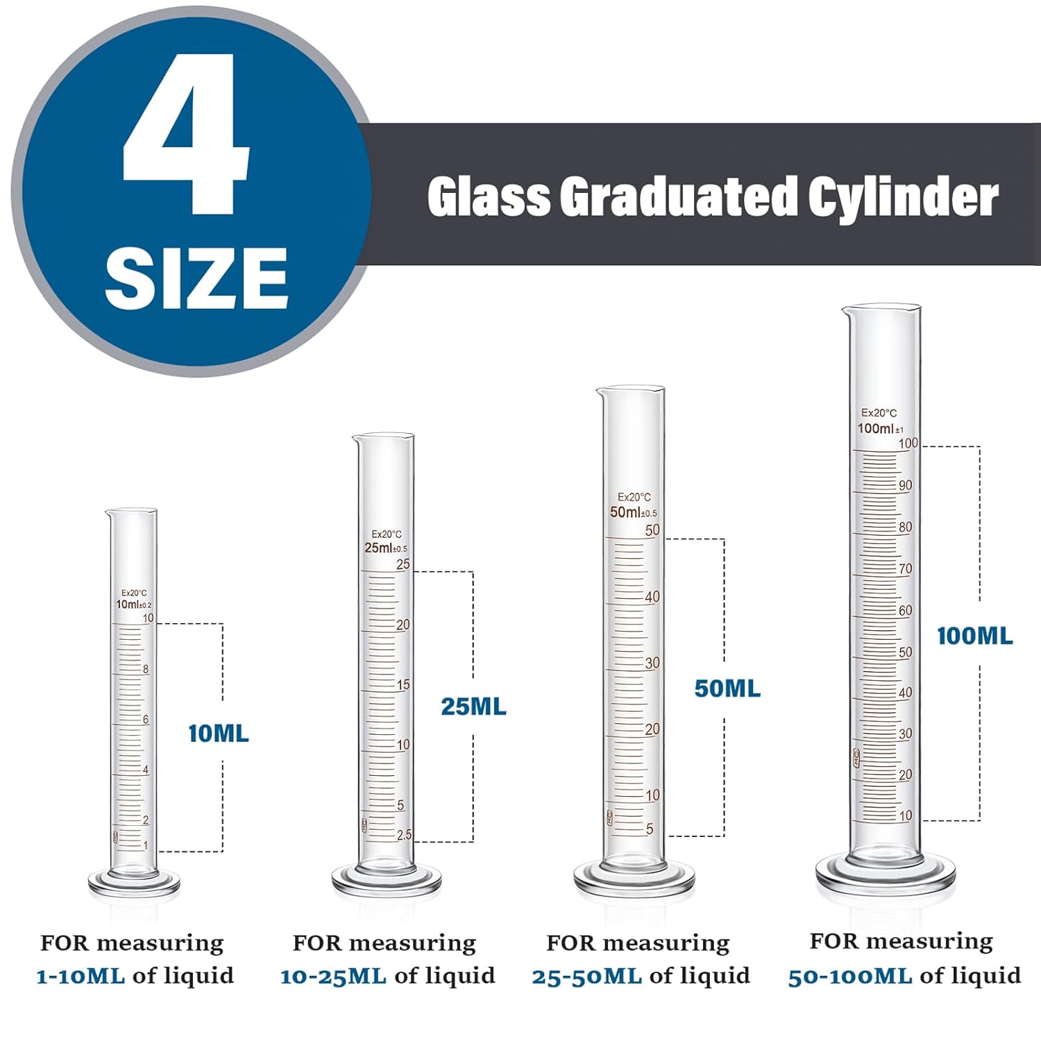 31 Pcs Lab Glassware Set Include Measuring Beakers Cylinders Erlenmeyer Flasks Dropper Bottle Media Bottles Glass Stirring Rods Dropper Funnels for Science Chemistry Equipment Supplies