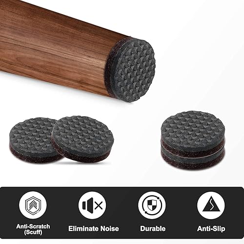 Miniatura 5 de Yelanon Almohadillas antideslizantes para muebles, 38 unidades (1+2+3 pulgadas), pinzas para muebles, suelos de madera dura, antideslizantes