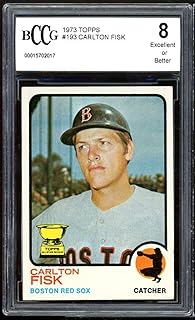 1973 Topps #193 Carlton Fisk Card BGS BCCG 8 Excellent+
