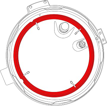 GJS Gourmet Sealing Ring Compatible With 6 Quart Mealthy MultiPot 9-in-1 Programmable Pressure Cooker