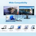 New Microsoft Surface Dock Triple Displays Dual HDMI+VGA with Power Adapter,12 in 1 Surface Docking Station for Microsoft Surface Pro 12/11/10/9/8/X/7/6/5/4/3,Surface Laptop 7/6/5/4/3/2/1, Book Go
