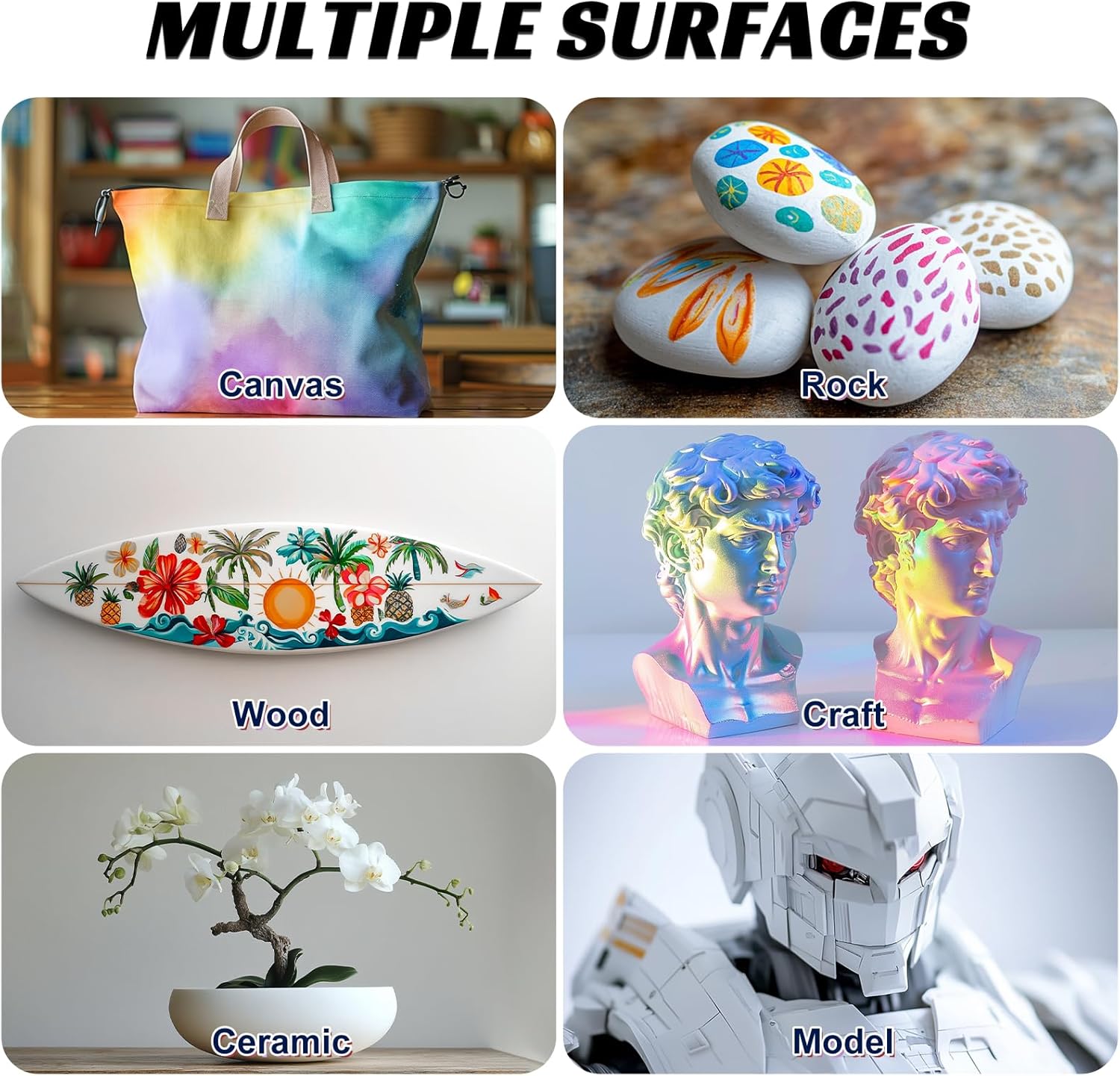 Airbrush Primer - White, 8.45 fl.oz 250ml Acrylic Primer for Airbrush Paint, Quick-Drying Matte Finish for Acrylic Paint with Excellent Adhesion to Plastic Models, Metal, Canvas