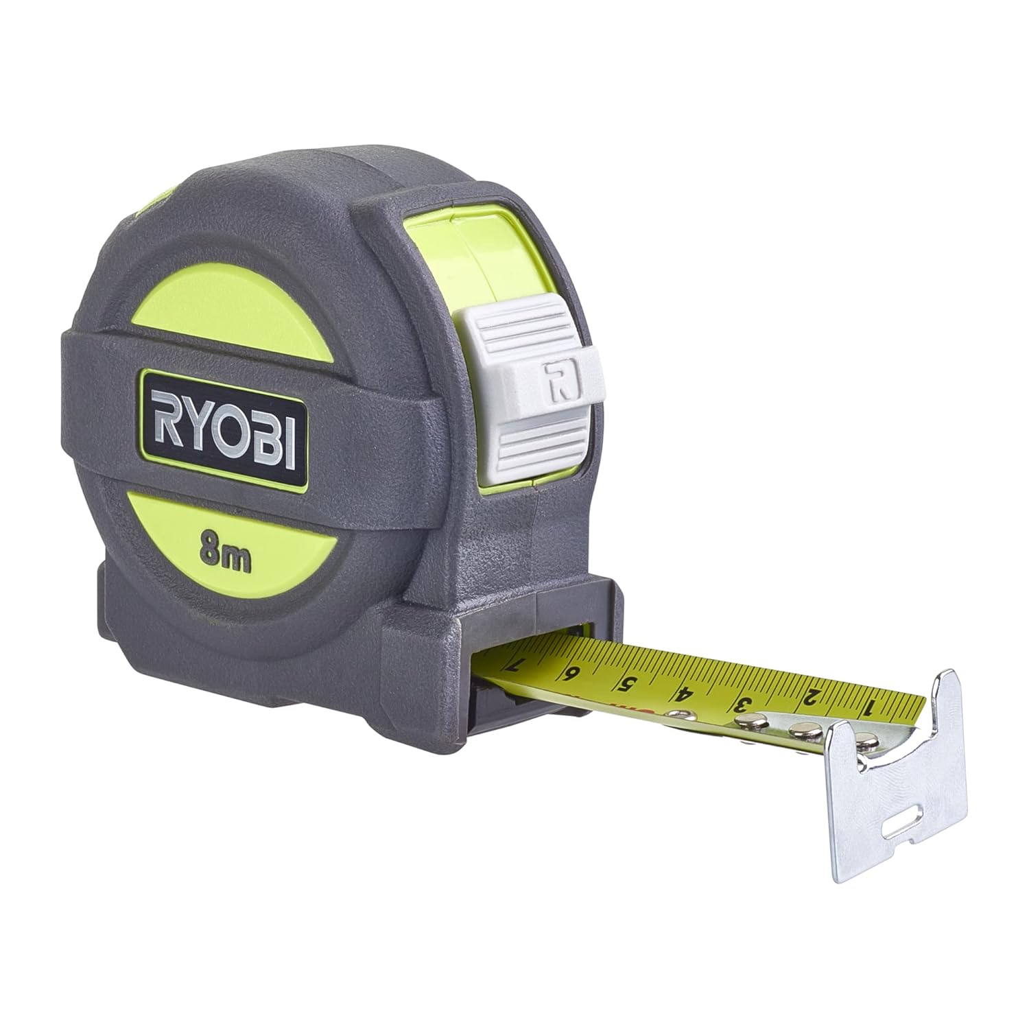 Ryobi RTM8M Tape Measure With Nylon Coated Tape Width 25mm 5m