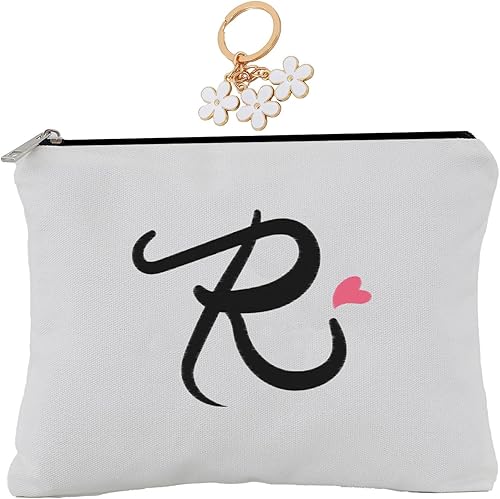 A-Z Bolsa de cosméticos con combinación de letras bordadas, bolsa de regalo personalizada, bonita bolsa de maquillaje, adecuada para bodas, A-Z Bolsa de cosméticos con combinación de letras bordadas, bolsa de regalo personalizada, bonita bolsa de maquillaje, adecuada para bodas,