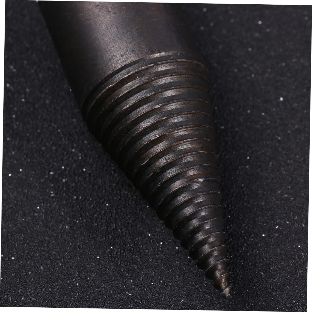 UPKOCH 1Pc Electric Wood Splitting Drill Bit Household Wood Chopping Tool with Skid Groove Design for Efficient Firewood Splitting Black Round Shank Drill Bits