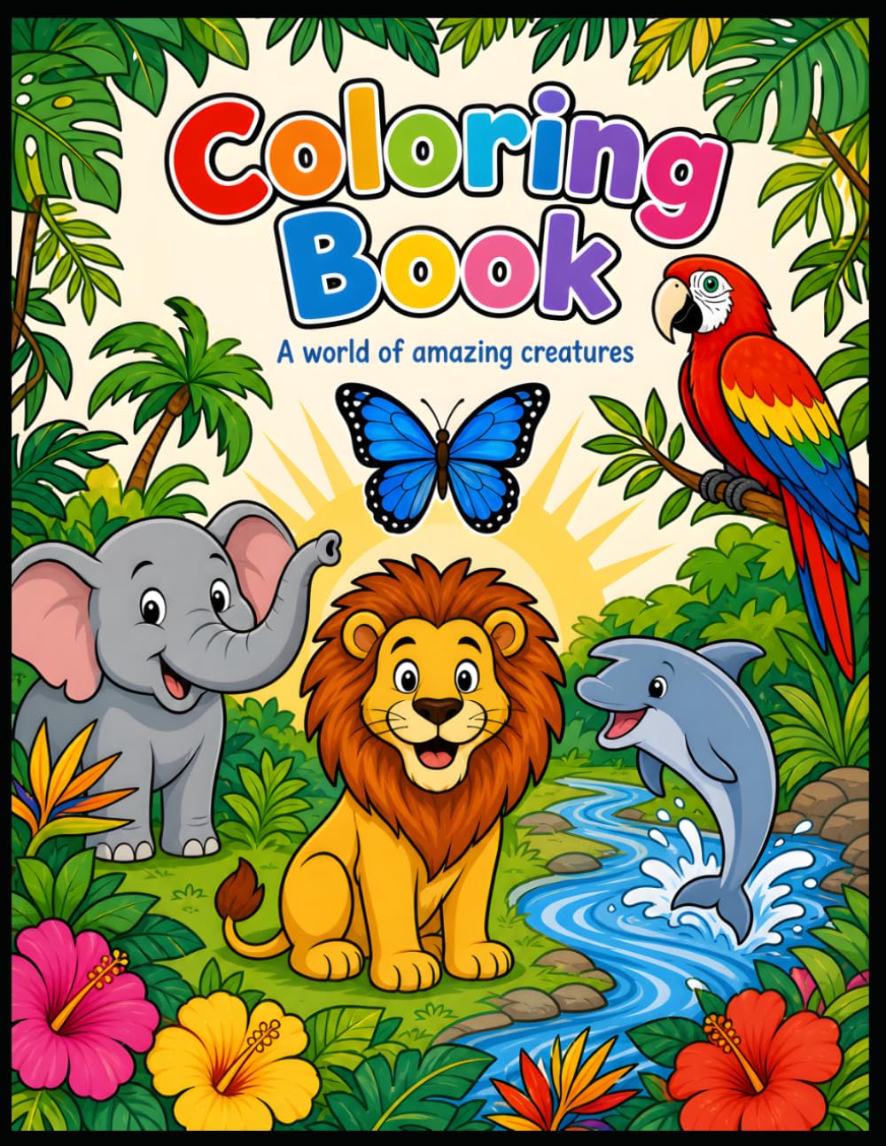 Coloring book: A world of amazing creatures