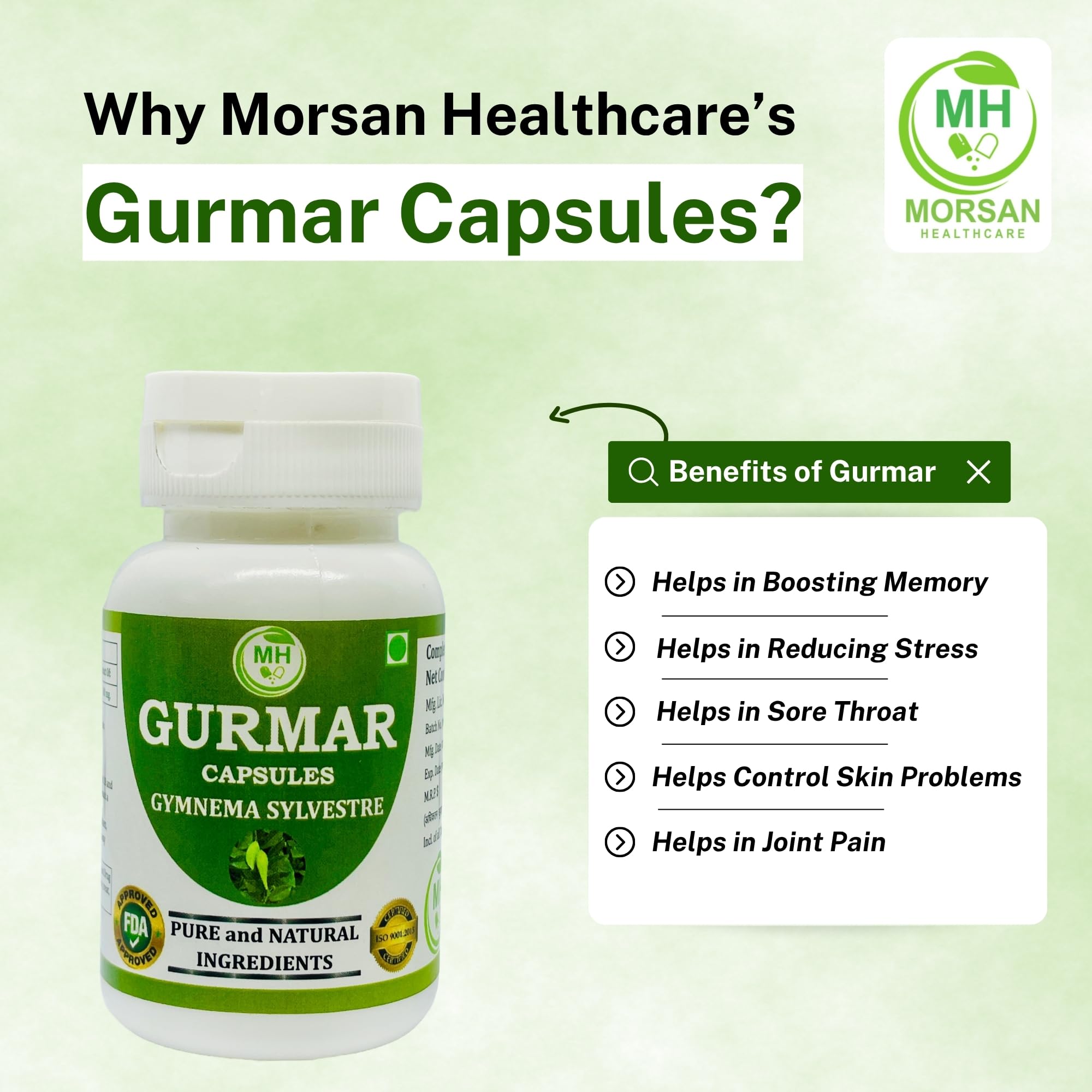 Ayurvedic Gurmar (Gudmar) Capsules 500mg – 60 Count | Vegetarian | Plant-Based | Herbal Supplement | No Artificial Additives | Gluten-Free | Organic | Gymnema sylvestre | Dia Free Herbal Capsules (pack of 2) — Amazon image 6