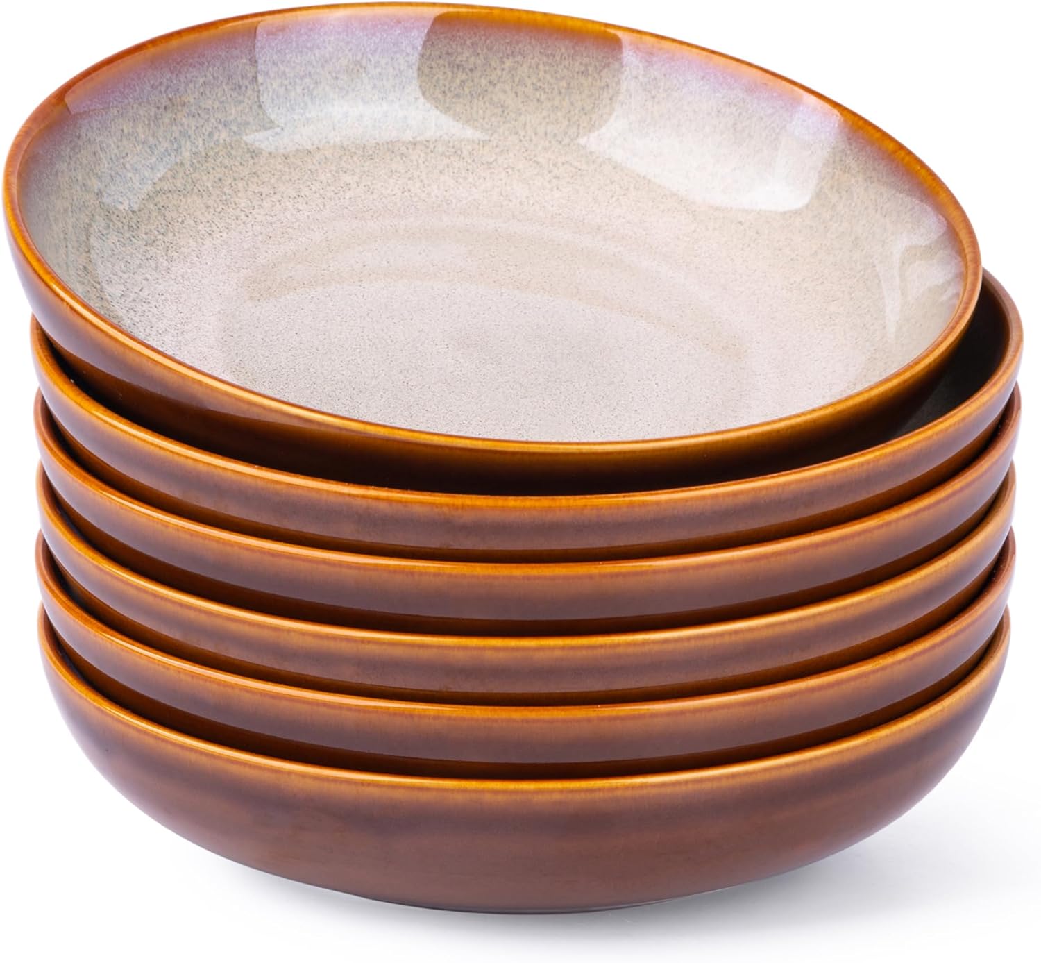 LERATIO Large Pasta Bowls,38oz Ceramic Pasta Bowls,9.0″ Reactive Glaze Pasta Bowl Set of 6,Microwave & Dishwasher,Oven Safe,Wide Serving Bowls for Salad,Pasta,Fruit,Scratch Resistant-Khaki LERATIO Large Pasta Bowls,38oz Ceramic Pasta Bowls,9.0″ Reactive Glaze Pasta Bowl Set of 6,Microwave & Dishwasher,Oven Safe,Wide Serving Bowls for Salad,Pasta,Fruit,Scratch Resistant-Khaki