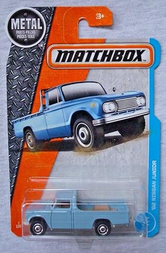 Matchbox 2017 MBX Adventure City '62 Nissan Junior 7125, azul claro