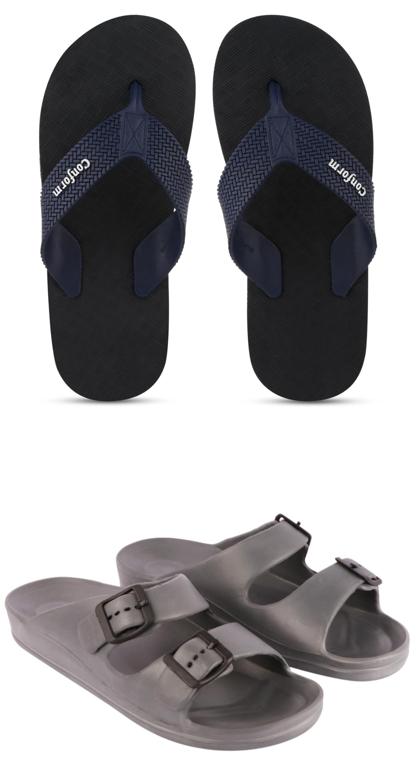 BEONZA Men Combo Pack Of 2 Pairs Of Stylish Flip Flops Flippers | Anti Skid | Daily Use Chappal (B0CKXWC43X) Amazon Price History, Amazon Price Tracker