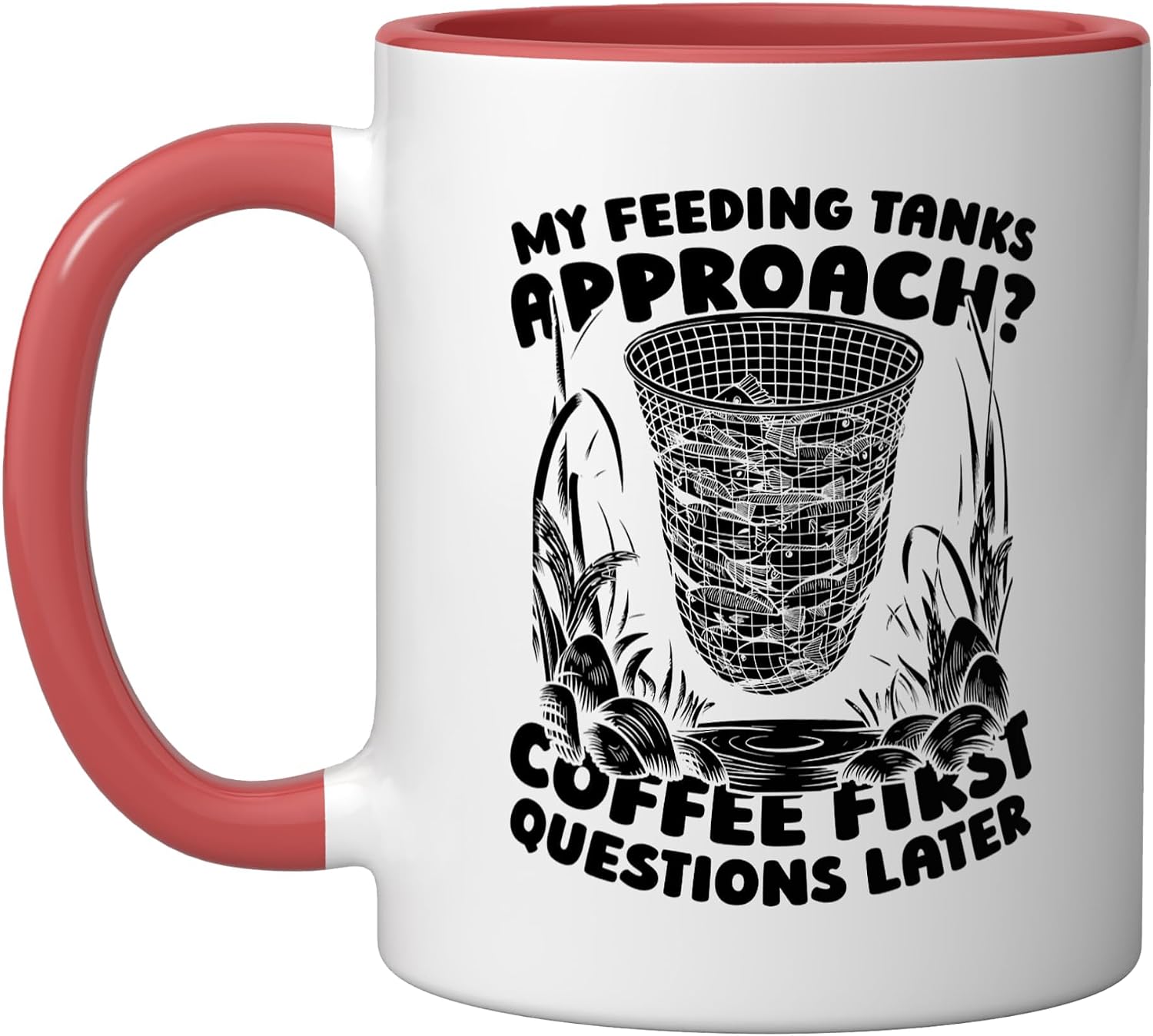 Seafood Hatchery - Aquaculture Fish Farmer Ceramic Mug, Red/White, 15oz image 5