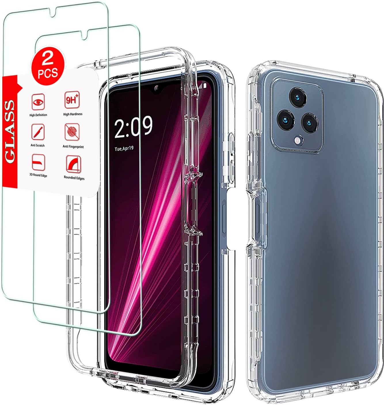 Anvzle for TMobile Revvl 6 5G / Revvl 6X 5G Clear Case
