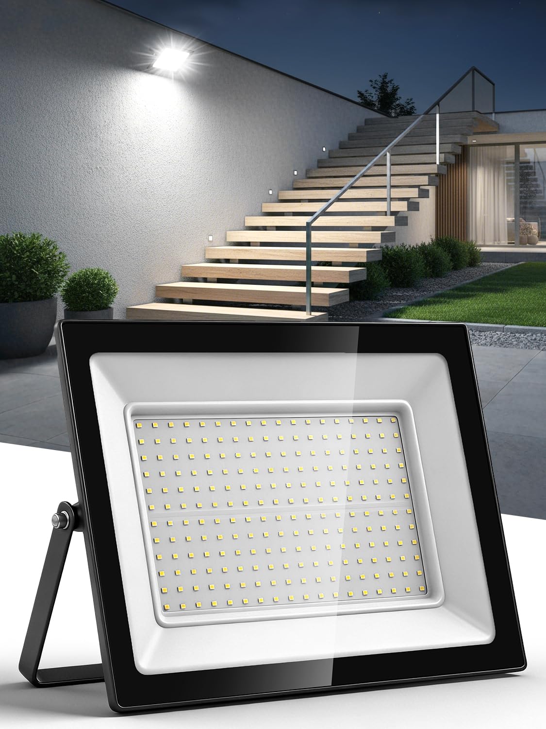 Litglobe 200W LED Floodlight Outdoor,20000LM Super Bright LED Security Lights,6500K Cold White Flood Lights Outdoor,IP66 Waterproof Outside Light,Outdoor Light for Yard Garden Garage