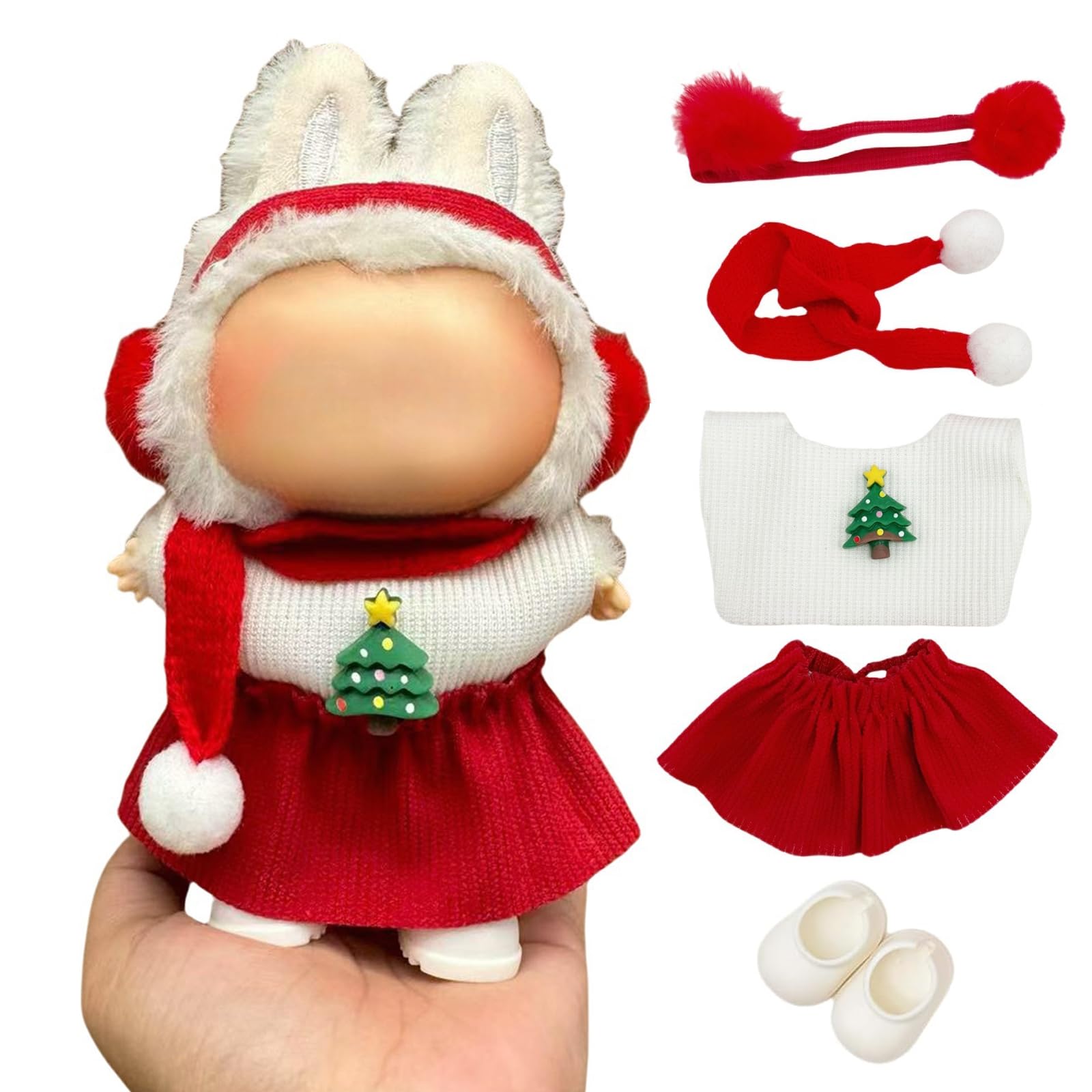Locker.Ink | 21 Labubu Clothing Picks to Keep You Warm and Trendy This Holiday Season 17cm Christmas Doll Outfit Set