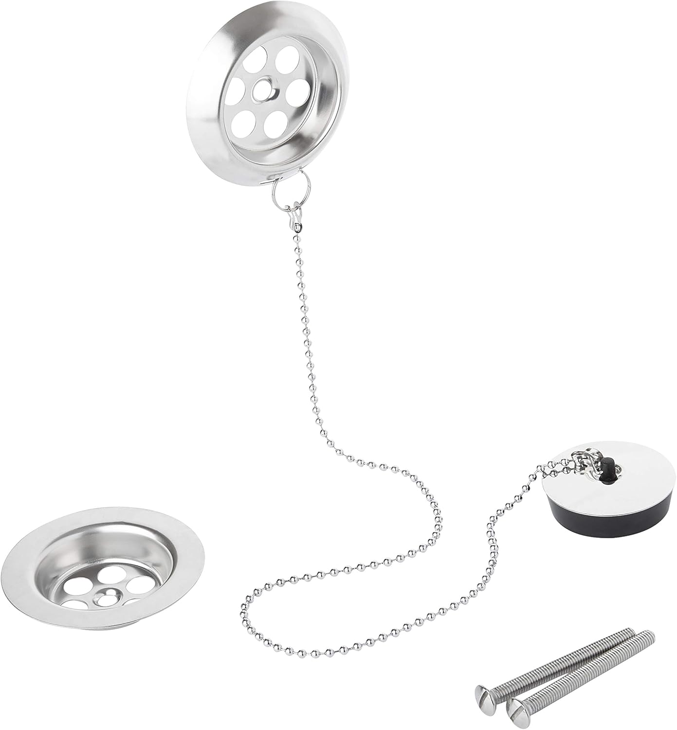 Ultra 2 Bath Plug 45 mm with 450 mm Chain Bathroom Sink Stainless Steel Retaining and Overflow