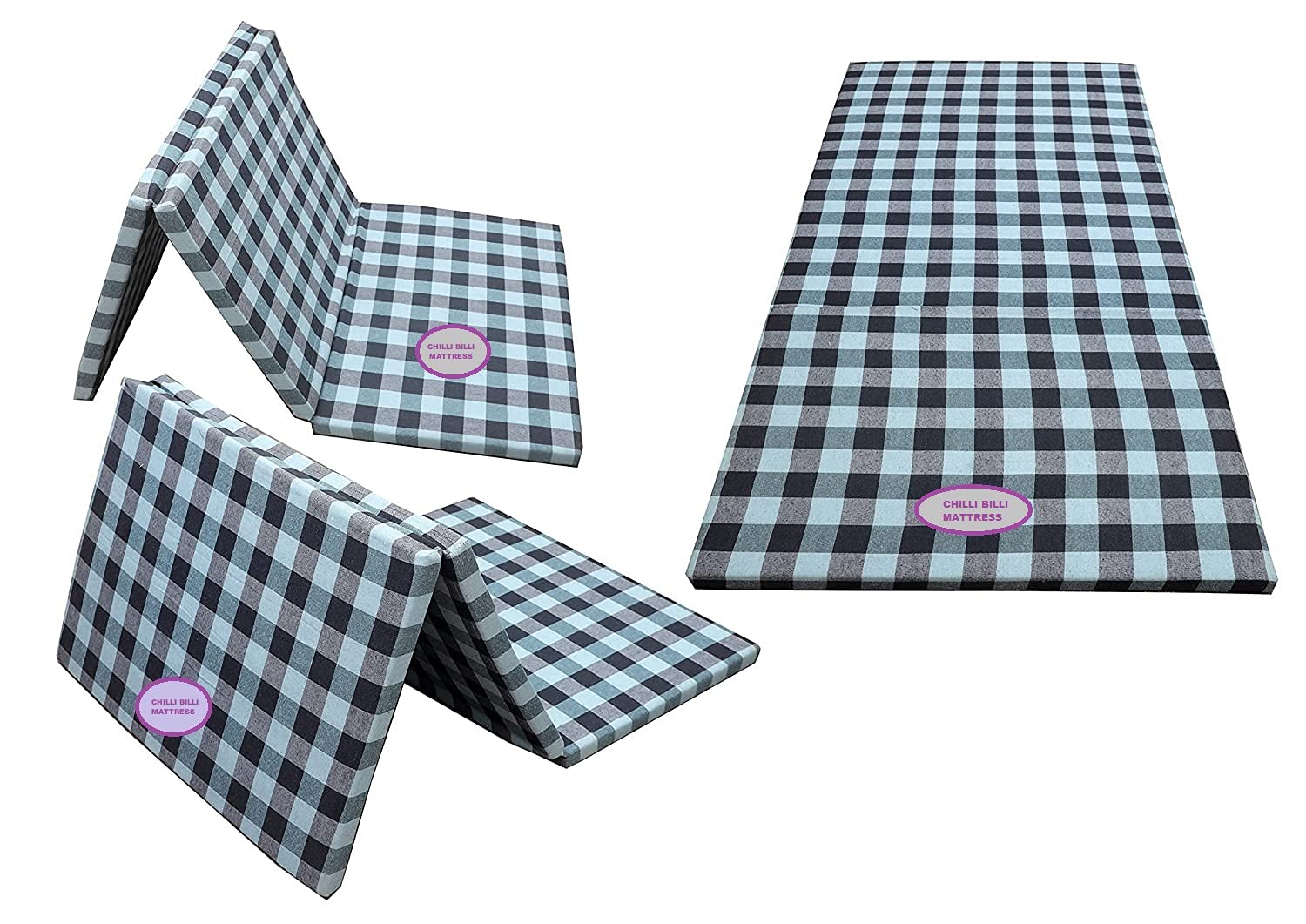 CHILLI BILLI 3 inches Epe 3 Folding mattress multi (3- INCH - 6 X 3 FT)