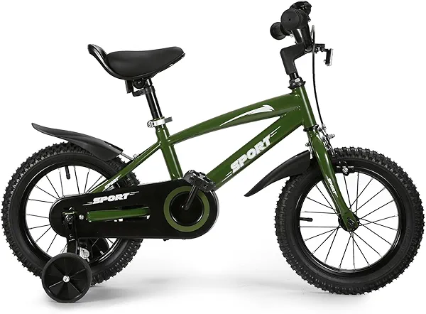 BODIOO Kids Bike Bicycle 14 Inches Kid Bicycle for Boys Girls with Training Wheels Sturdy Frame Adjustable Seat Handbrake and Coaster Brake for Rider 37 to 42 Inch