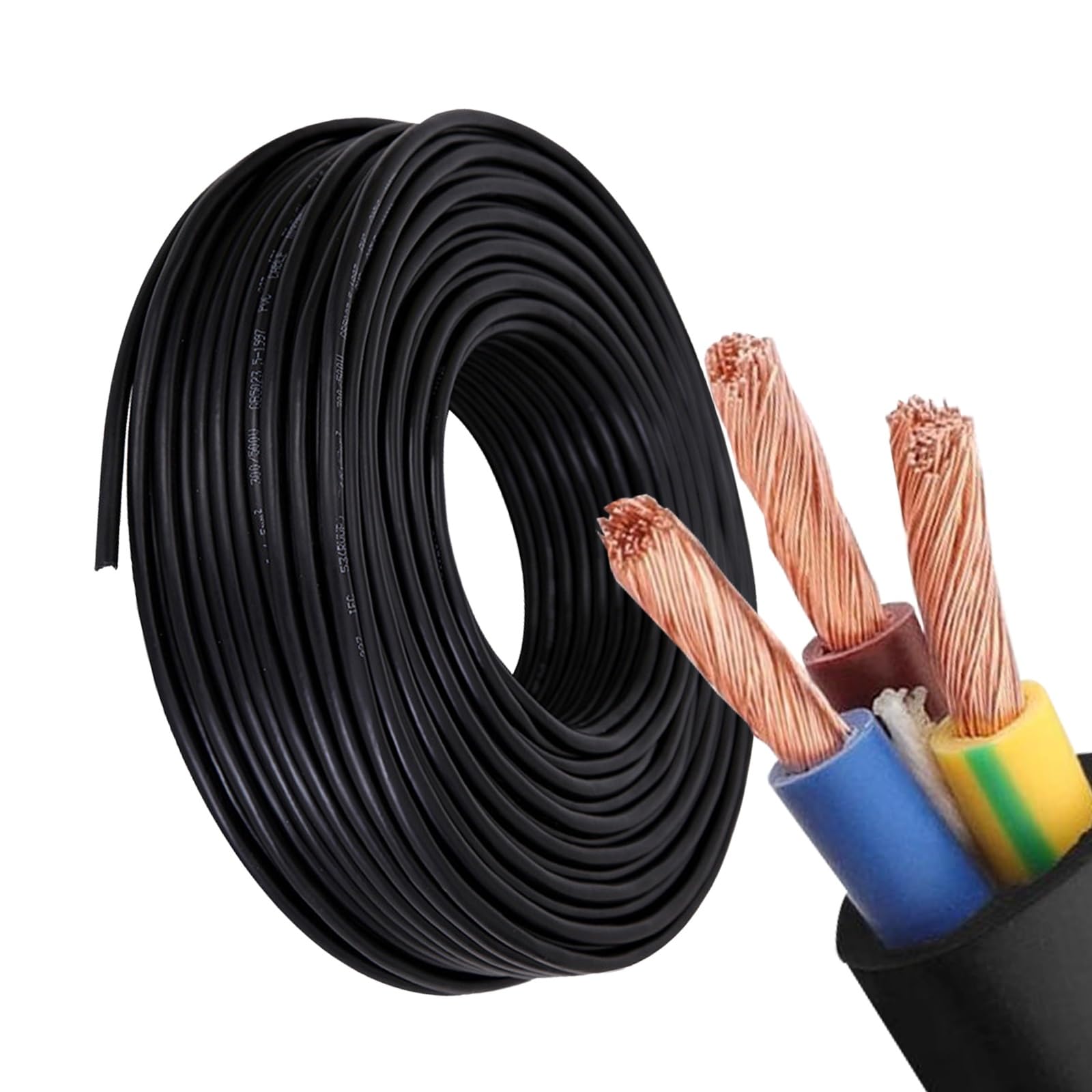 Cable flexible de 3 núcleos y 0,5mm² con cobre libre de oxígeno antitirones 8