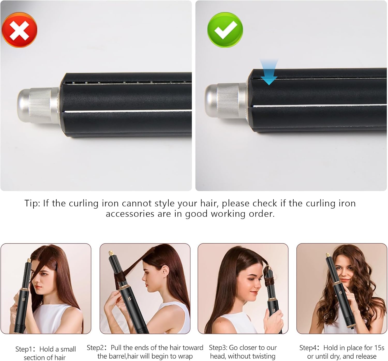 Cepillo Secador de Pelo 5 en 1 1000W Air Styler Multifunción con Ionizador, 3 Temperaturas, Alisa y Seca