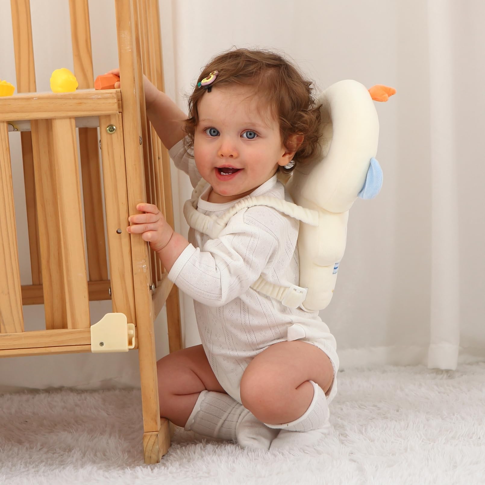 SOZOON Baby Head Protector Backpack - Soft & Lightweight Head Protection Pillow for Bebe Walking and Crawling (Astronaut