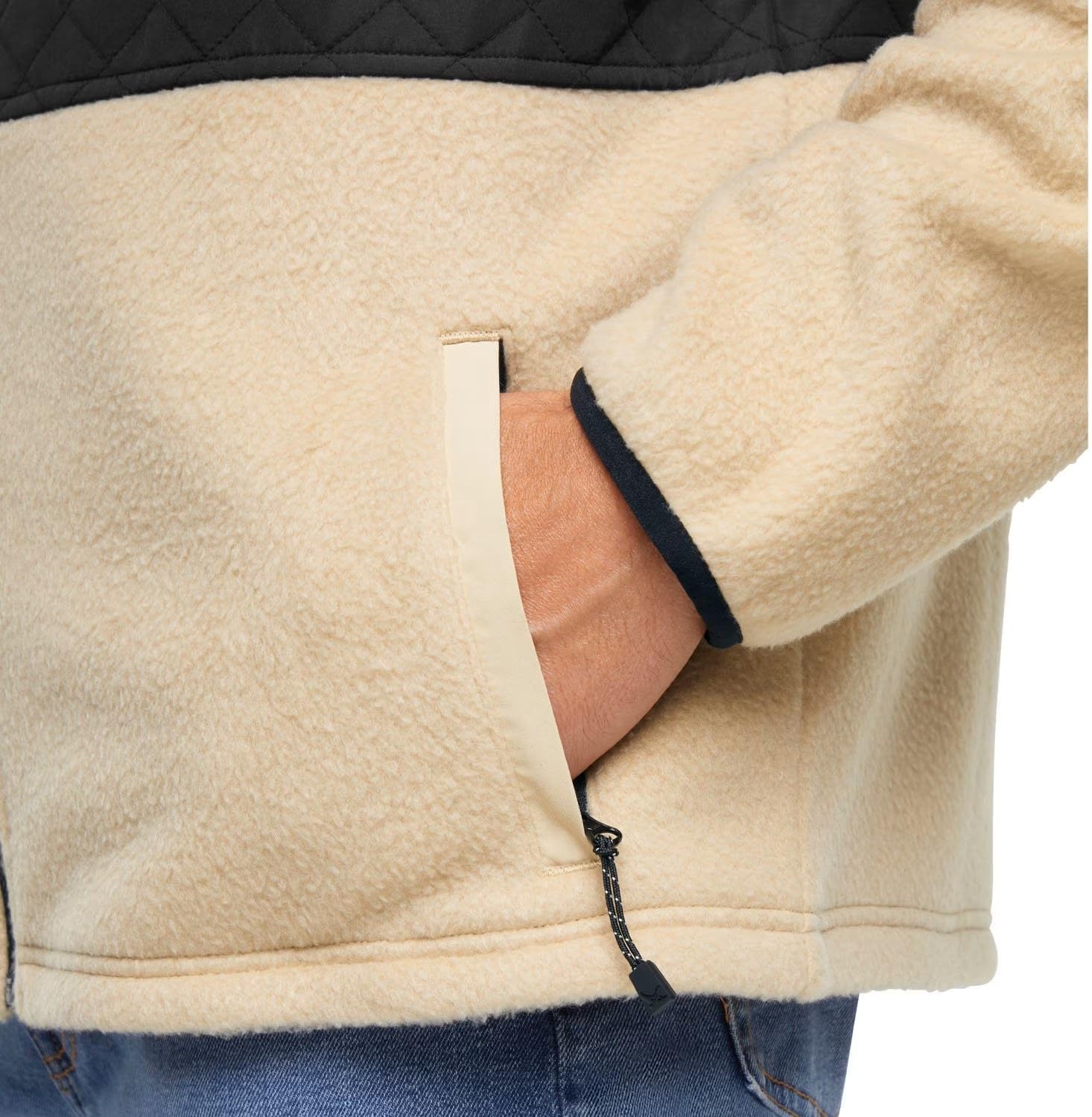 Eddie Bauer Men Mixed Media Fleece Jacket