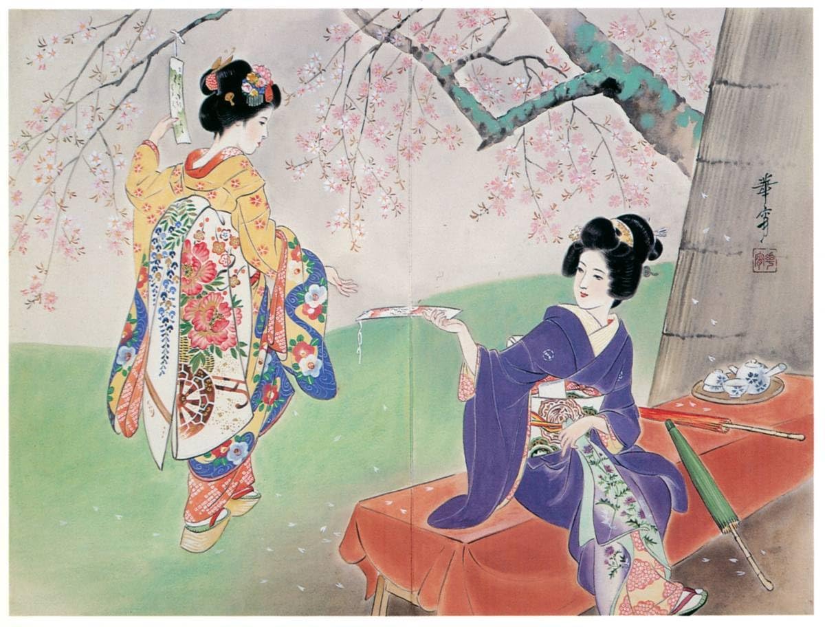 高畠華宵、ほたる、希少画集画、新品高級額・額装付、状態良好 Amazon.co.jp: 額なし 高畠華宵「風俗美人十二ヶ月画帖 4月」の特殊