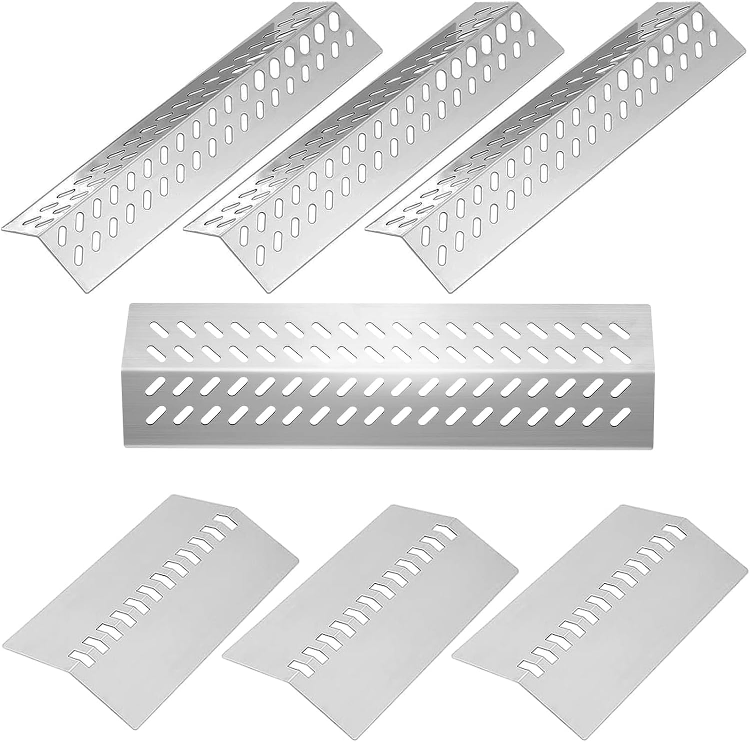 Grill Parts for Bull 16631 16520 Heat Shield, Angus 4 Burner 47629, Brahma, Cal Flame G4 Outlaw, Flame Tamer Burner Tube for Angus, Brahma, 7 Burner Premier Bull 47628 87048 Bull Burners Heat Plates