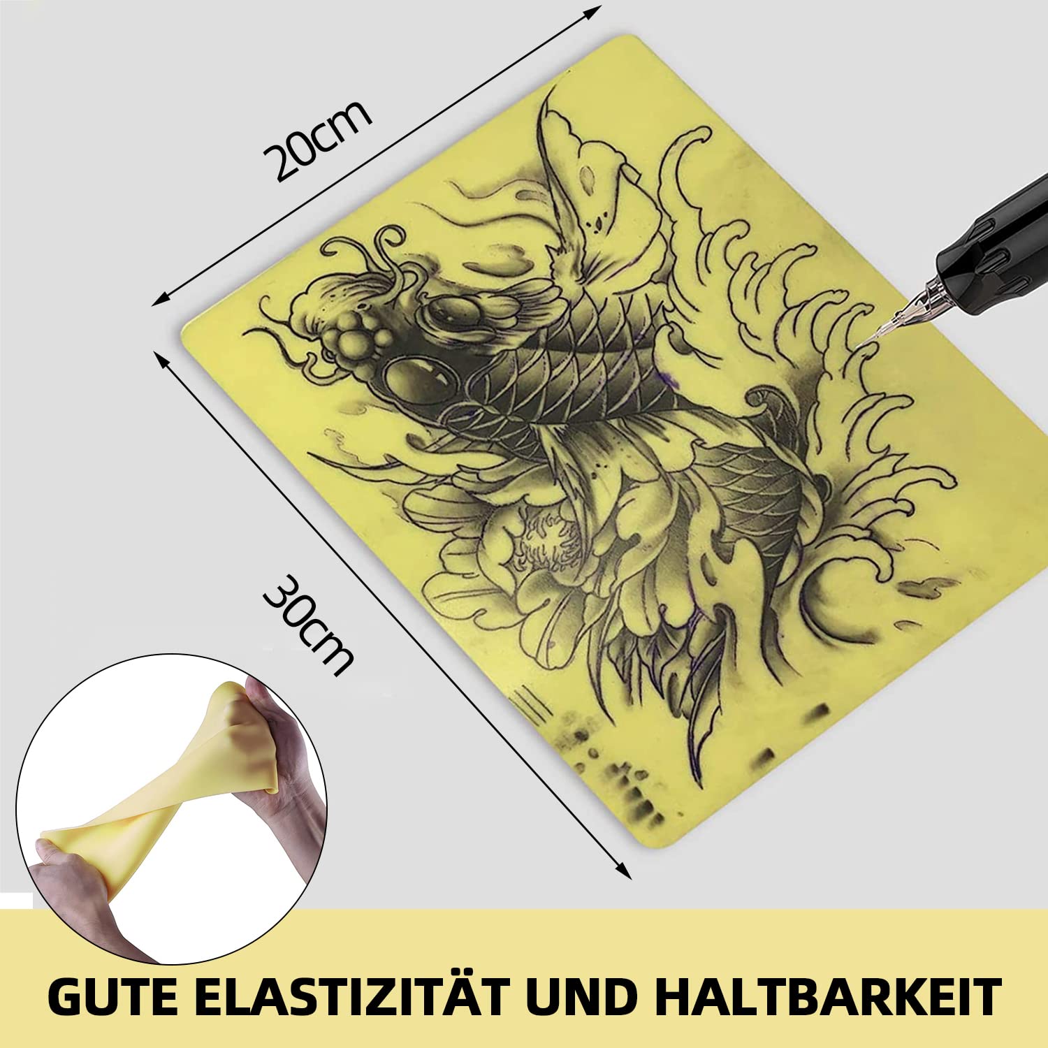 Anakomo 5 pieces 20 cm x 30 cm x 3 mm tattoo practice skin, tattooing and microblading practice skin - Image 2