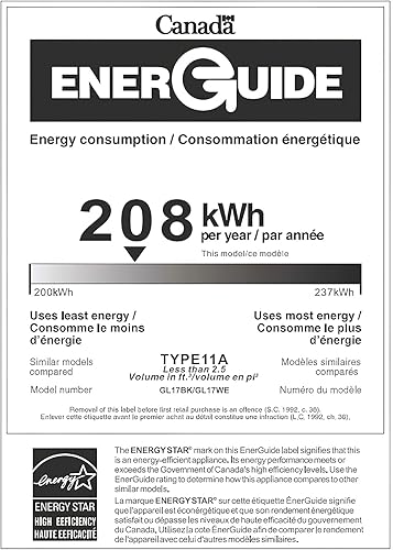 Miniatura 7 de Galanz Mini refrigerador blanco de una sola puerta de 1.7 pies cúbicos perfecto para dormitorio - GL17WE