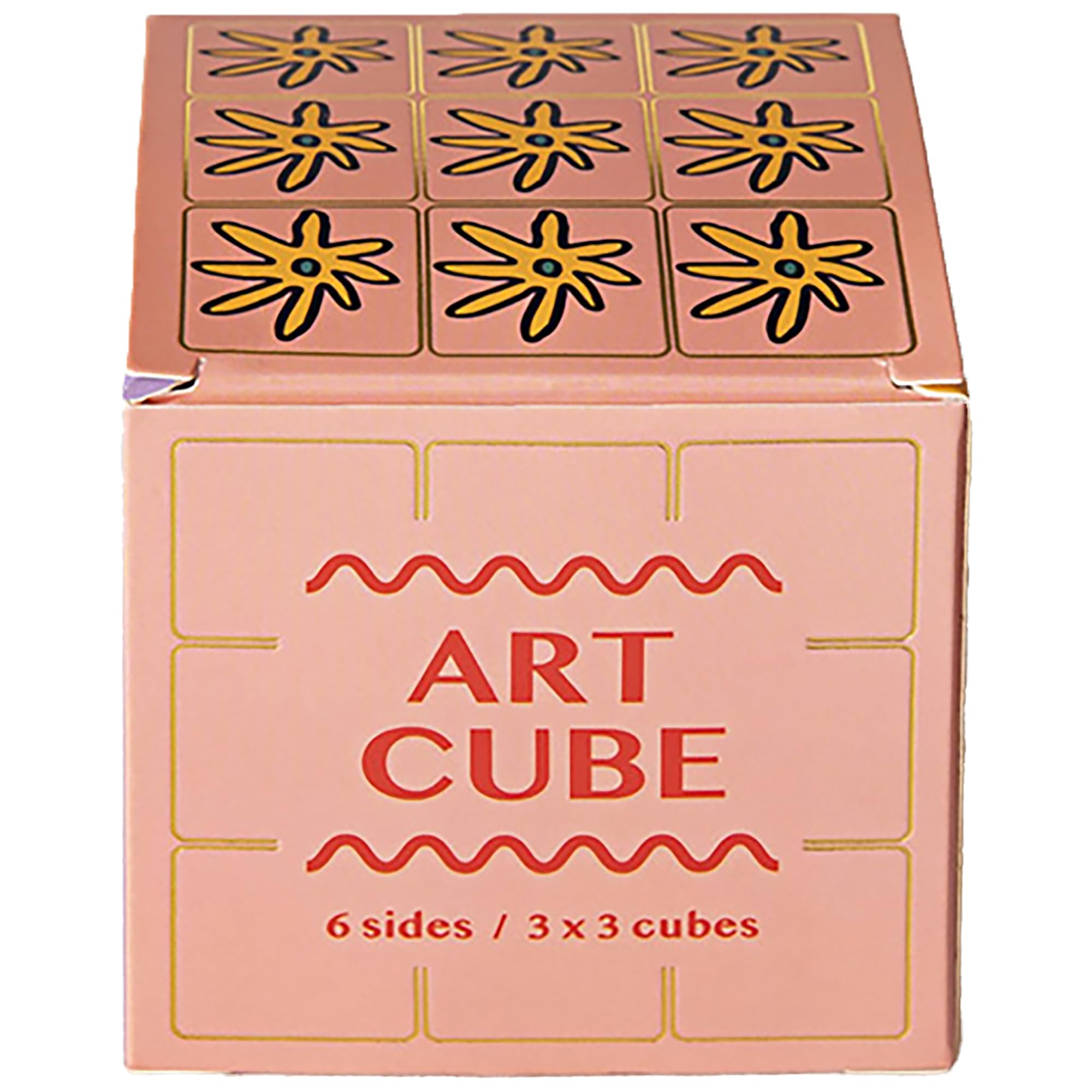 Art Cube – Flower Pop Cubo Magico Con Motivi Artistici Floreali – Gioco Rompicapo Originale Da 2,2 Pollici