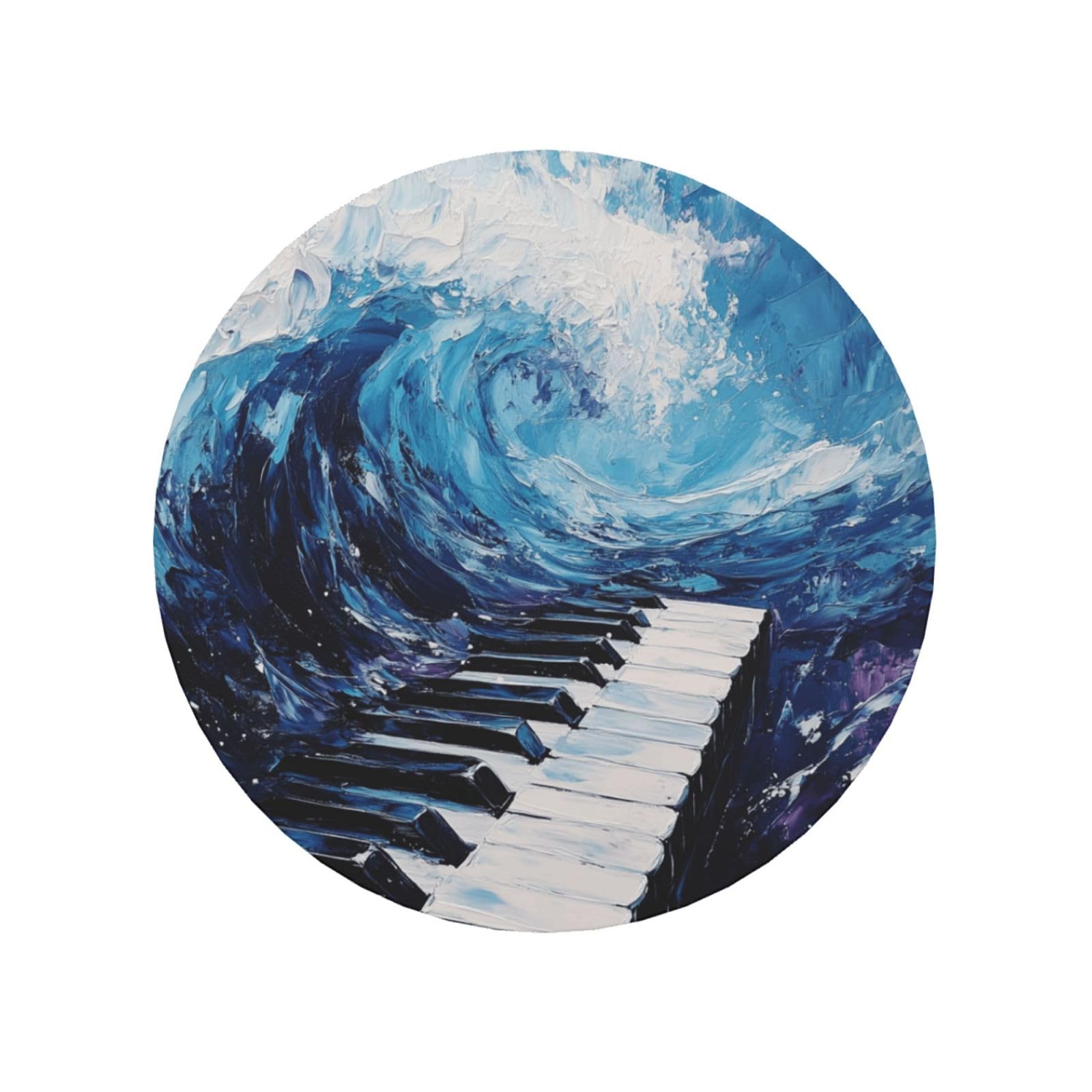 Ocean Wave Piano Keys Round Magnetic Fridge Magnets For Kitchen Durable With Enduring Magnetism