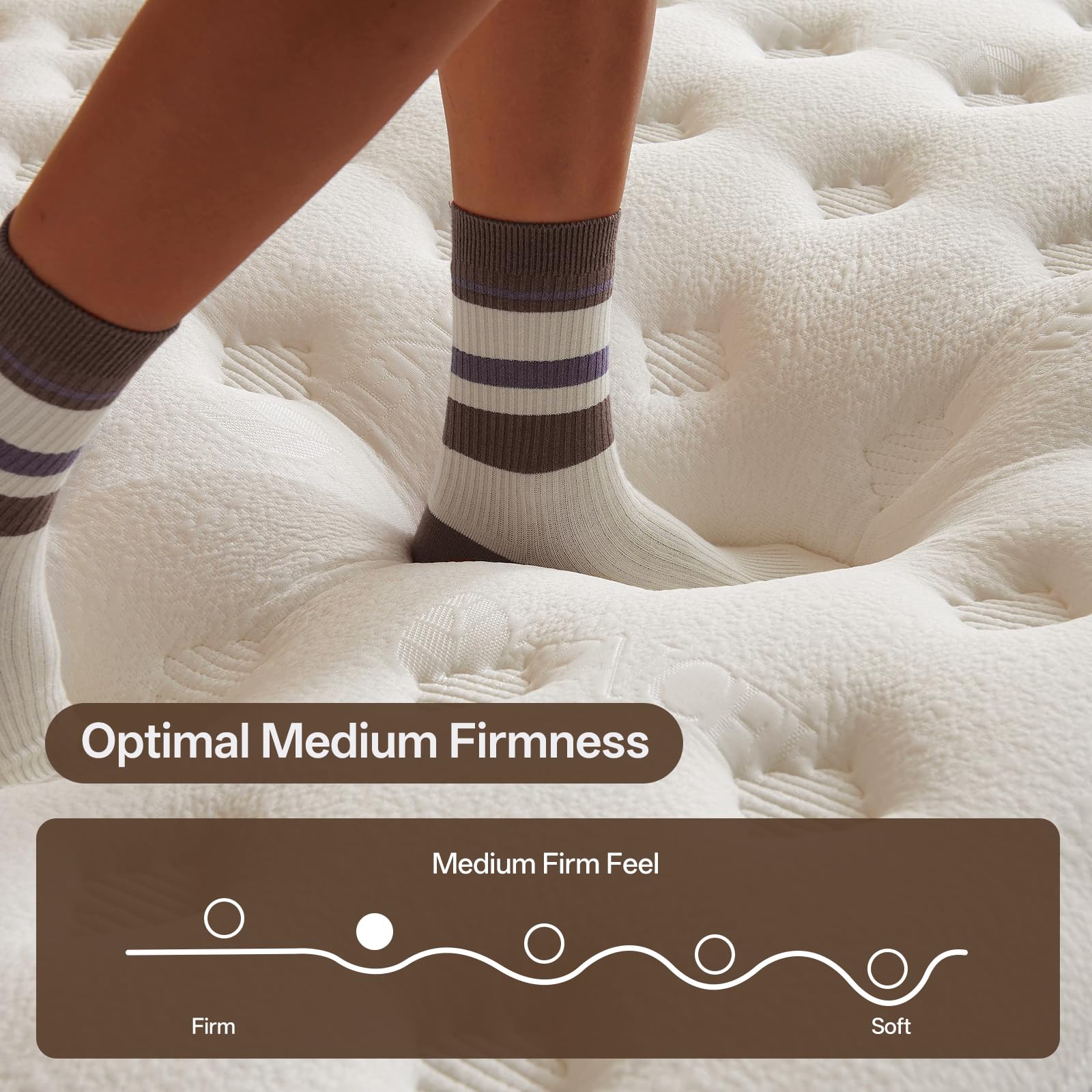 Photo 1 of Rakoide 12 Inch Full Size Mattress Hybrid Full Mattress in a Box, Memory Foam Mattress with Pocket Springs, Medium Firm, Pressure Relief & Motion Isolation, CertiPUR US Certified Mattress