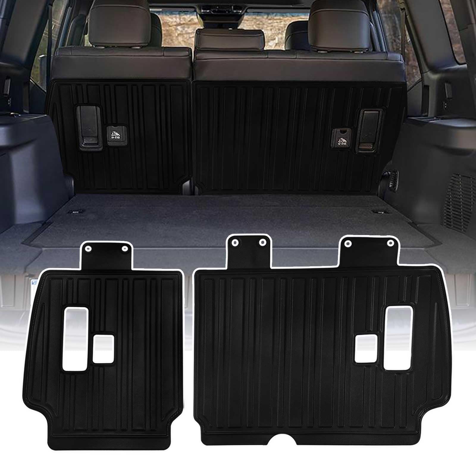 Rear Seat Back Cover Backrest Protector Compatible with Lexus GX550 & Toyota Land Cruiser 250 Accessories 2024-2025 with Hook&Loop All Weather Split Dog Liner Pet Mat Cargo Trunk Liner