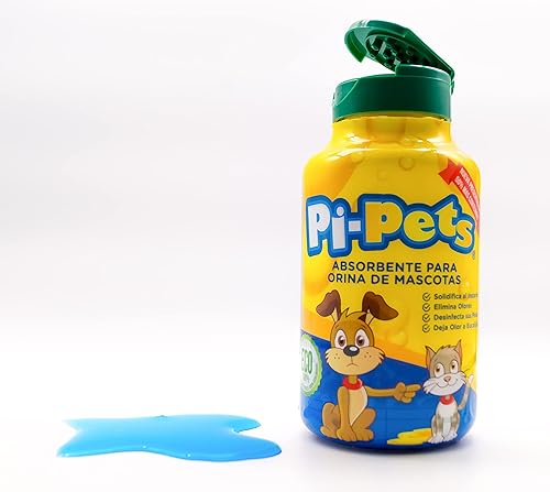 Miniatura 3 de PI-Pets Polvo solidificador y desodorante superabsorbente para orina de mascotas, aroma natural de eucalipto, agente gelificante de gel biológico,