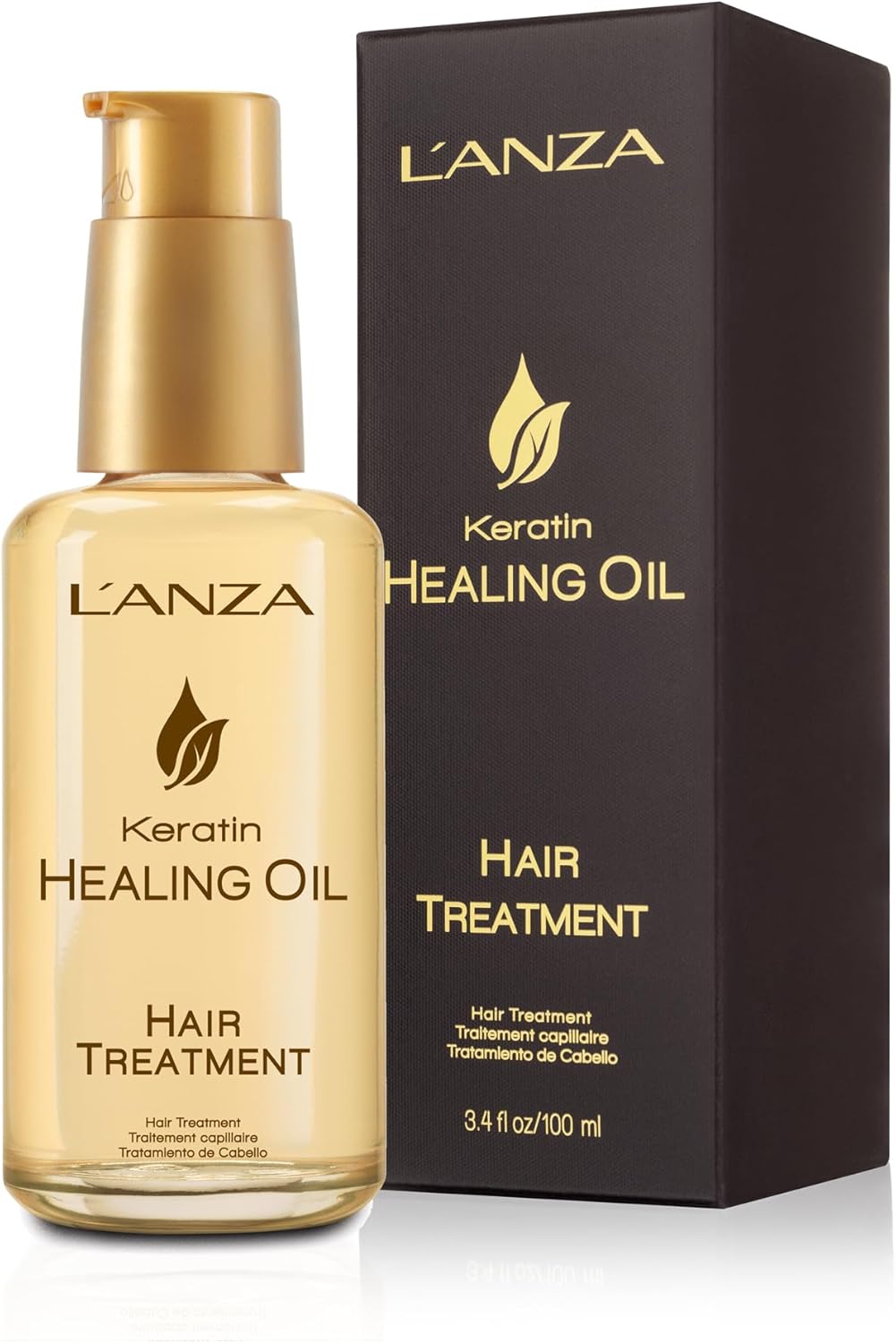 L'ANZA Keratin Healing Hair Oil Treatment, Keratin Hair Treatment, Hair Oil For Damaged Hair, Revives & Nourishes, Sulfate Free Healing Oil for Hair with Phyto IV Complex, Cruelty Free Hair Care