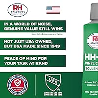 Vista 5 de HH-66 Cemento de vinilo sin tolueno, tubo de 1 oz. - Adhesivo de vinilo, pegamento cemento, pegamento de reparación, inflables, revestimiento