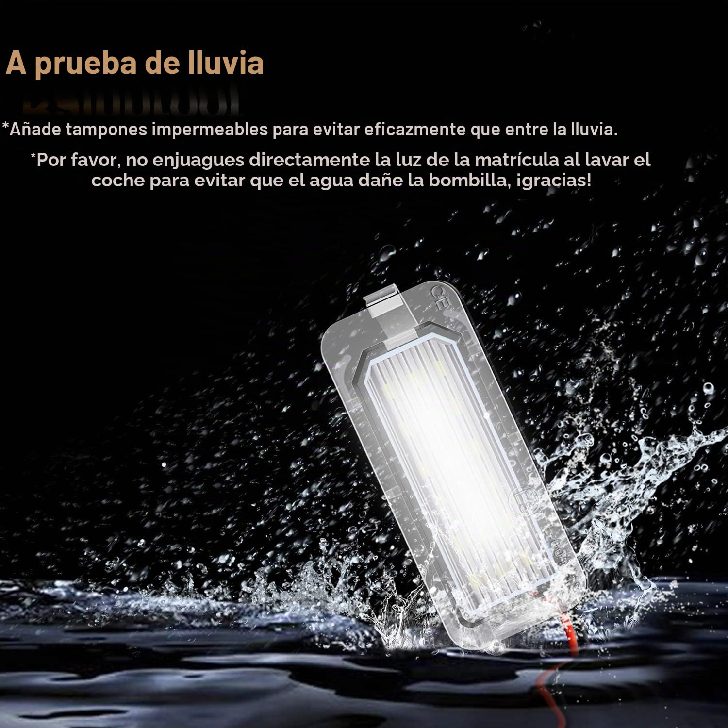 WinPower LED Luces de matrícula Lámpara Numero plato luces con CanBus No hay error 6000K Blanco Compatible con Fiesta6 BMax CMax SMax Focus2/3 Galaxy Ecosport Kuga2 Mondeo4/5 etc., 2 uds.