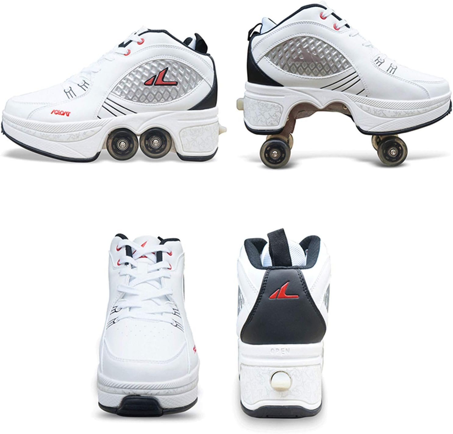 CHSSIH Roller Quad Adult,Adjustable Roller Skate,Rollerblading Quad Girl,Girl Roller Skate,Child Roller Skate,for Beginner Girls,Adjustable Size,Girl 4 Wheels Roller Skates,B-6.5US