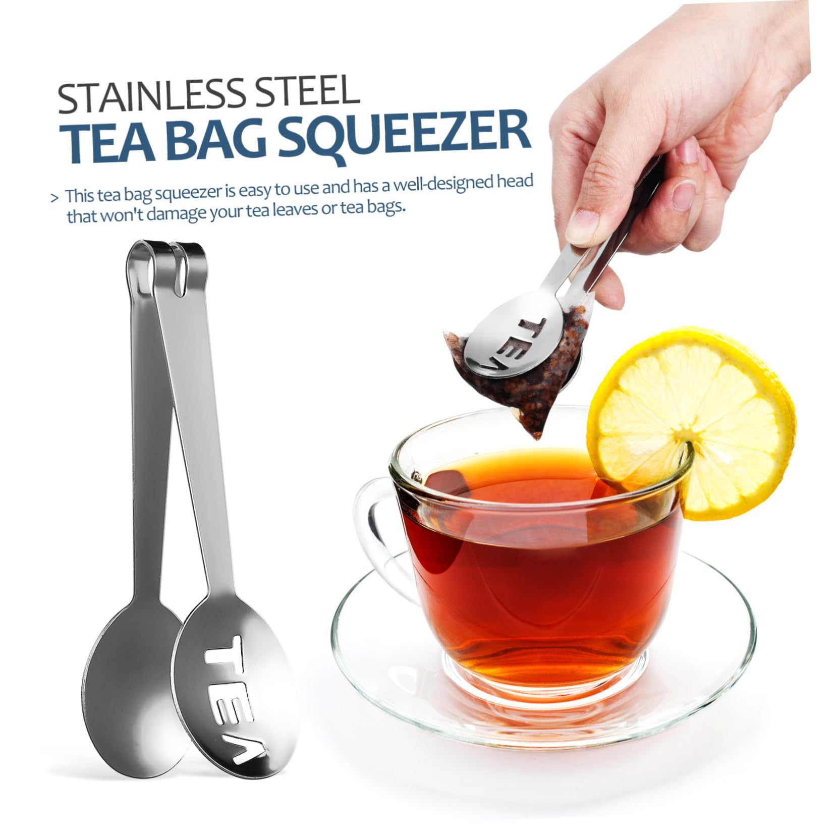 Cabilock 4 Juegos Soporte De Té De Acero Inoxidable Pinzas Dulces Ranurado Bolsas De Filtro De Té Reserva Vaso Dosificador Cesta Té Floreciente Porta De Café Infusores 6 Piezas * 4
