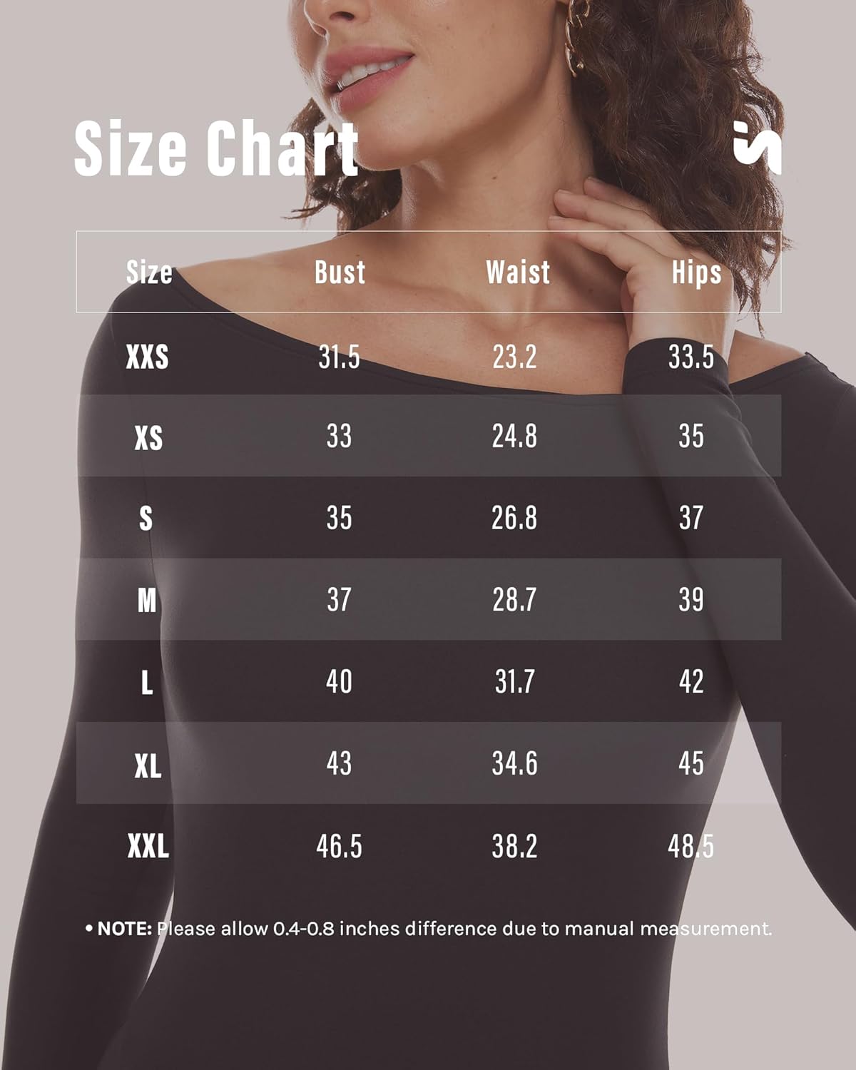 INLYRIC Women's Natrelax Long Sleeve Bodysuit Boat Neck Stretchy Basic Tops - Image 6