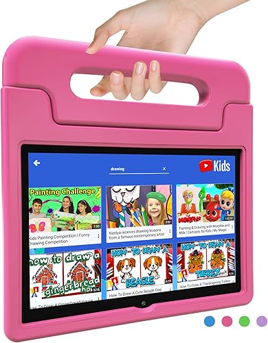 VNEIMQN Tableta para niños, tableta de 10.1 pulgadas para niños, Android 14, 64 GB Octa-Core, WiFi, batería grande, espacio para niños, control