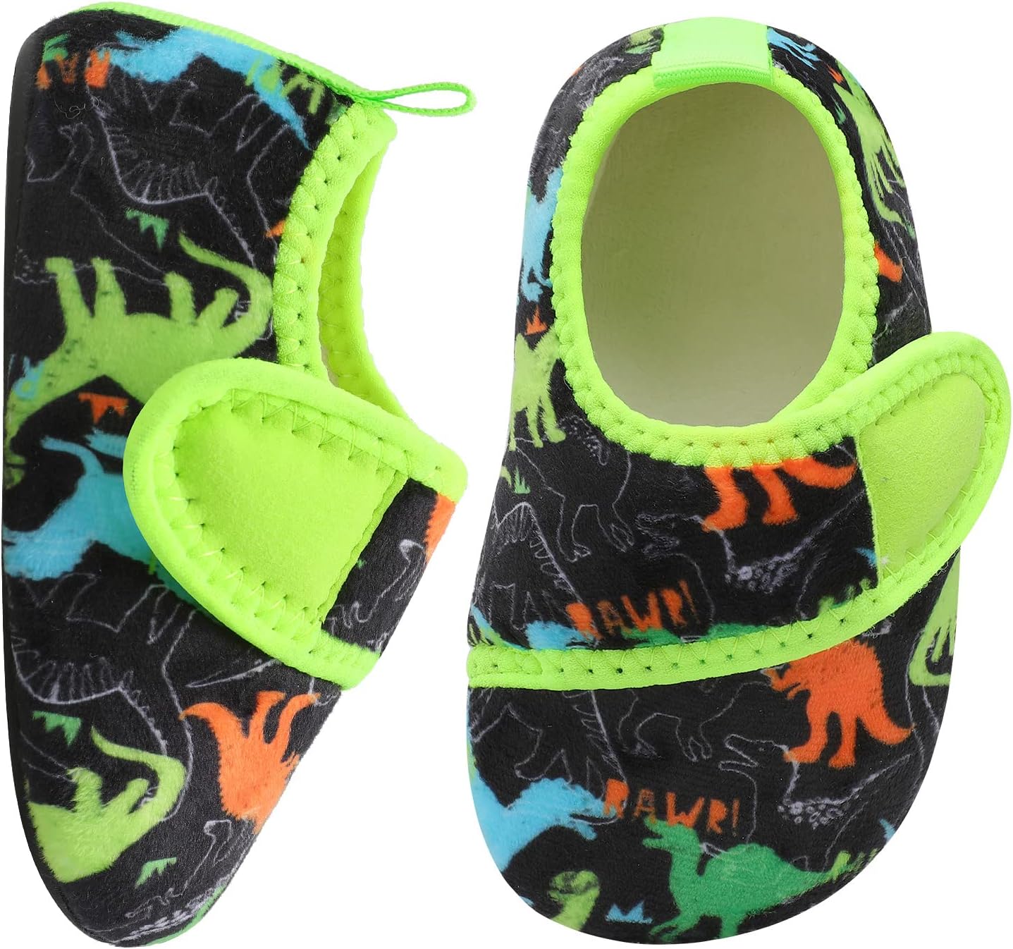 XIHALOOK Toddler Boys Girls House Slippers with Microfleece Lining Cozy Household Shoes Non-slip for Kids - Image 5