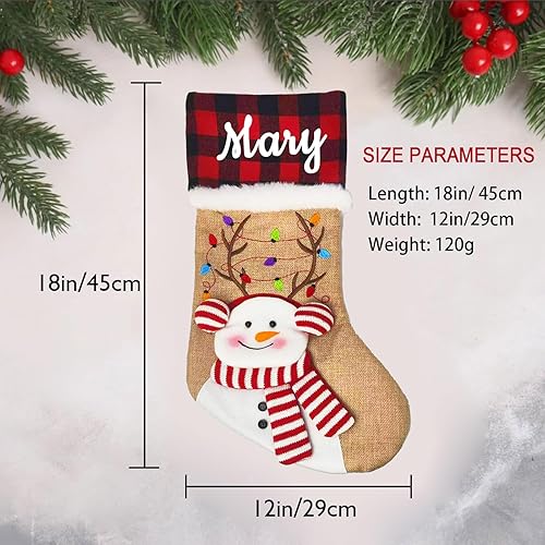 Miniatura 5 de Calcetín de Navidad personalizado con nombre, medias de Navidad personalizadas, regalos de decoración de Navidad personalizados para familiares y