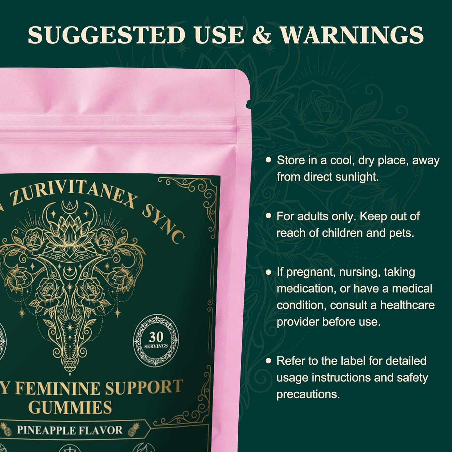 Velin Sync Probiotic Gummies for Women – Feminine Balance & Digestive Wellness with Bacillus Coagulans & Vitamin C – Vegan, Gluten-Free, Sugar-Free, Pineapple Flavor, 60 Count - Image 6