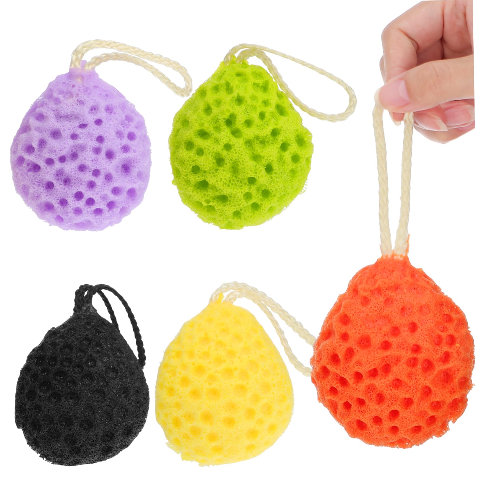FRCOLOR 25 Piezas bola de baño de esponja depurador de limpieza de la piel esponja de baño de ducha accesorios de de limpieza s para fregar s de