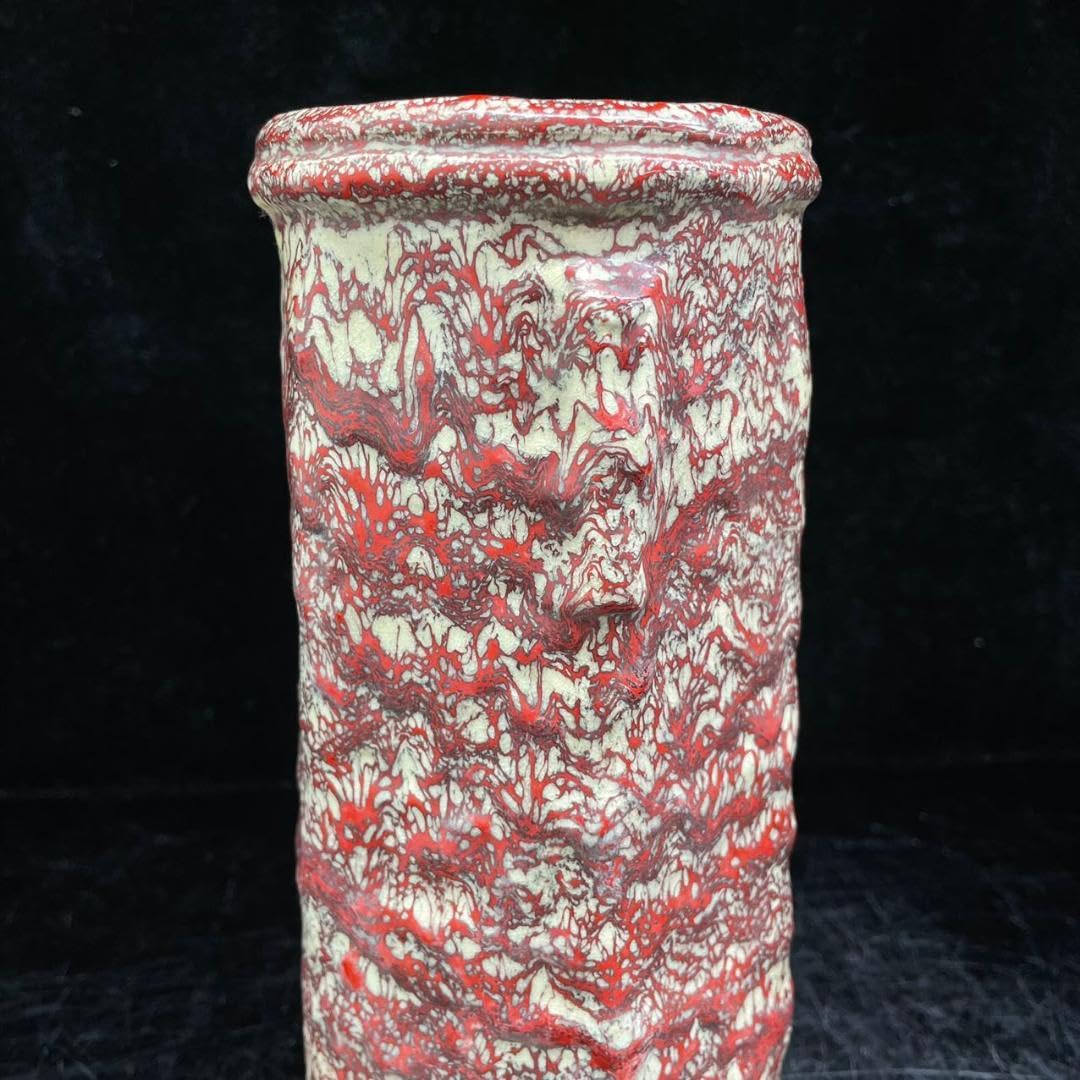 箕面烧　箕山　花瓶　松田箕山作 箕面烧箕山花瓶松田箕山作