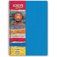 nar Idea 6+2 240 Yaprak 8 B lmeli Defter A5 Boyut 17x24 cm Separat rl  Spiralli Okul Defteri Dayan kl  PP Plastik Sert Kapak Kareli  izgili Ayra l  Seperat rl  Ders ve Not Defteri