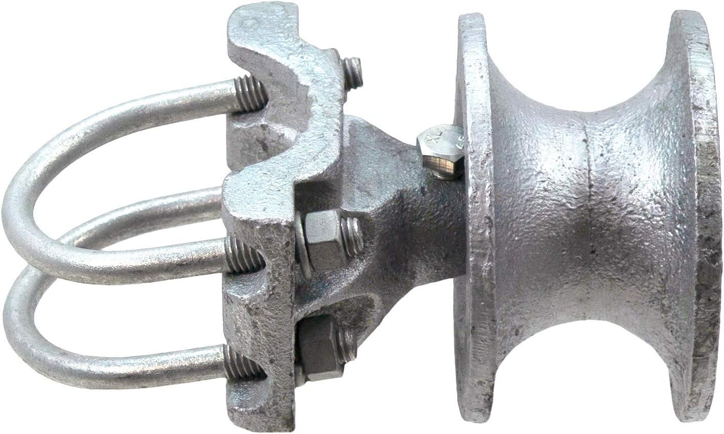 2 1/2" Round Post x 1 5/8" Round Gate Frame Steel Mini Cantilever Roller for Sliding Gates - 4" Wheel (4 Pack)