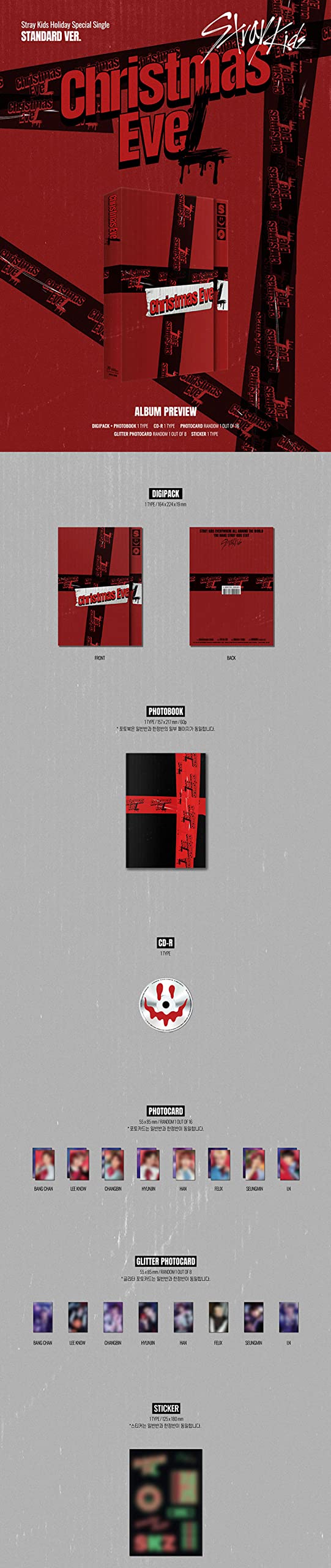 スキズ christmas evel バンチャン インターパーク 特典 トレカ Stray