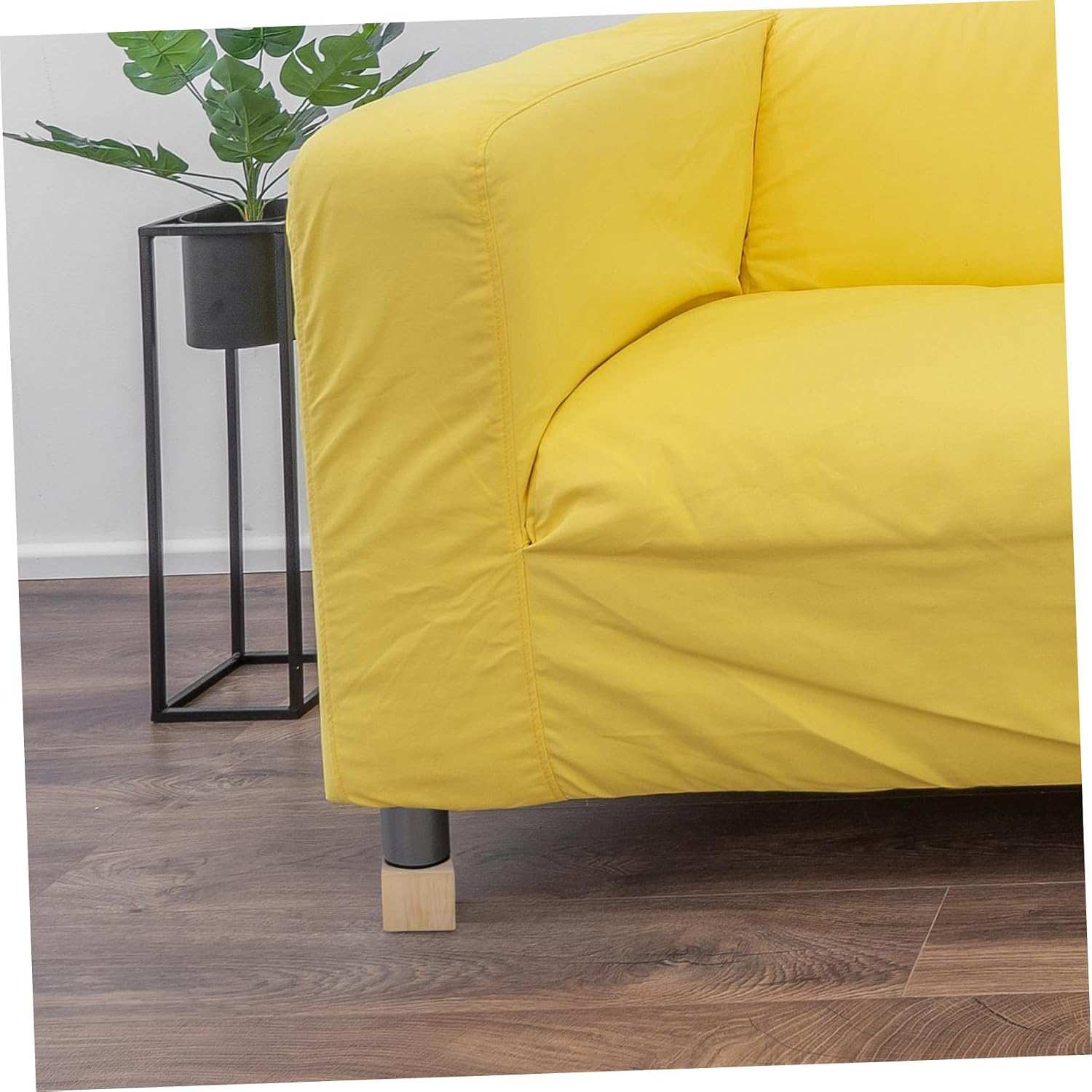 2Pcs Wooden Furniture Risers Heavy Duty Bed Lifts for Sofa Couch Skid Design Durable Wooden Support for Beds Tables Chairs Appliances